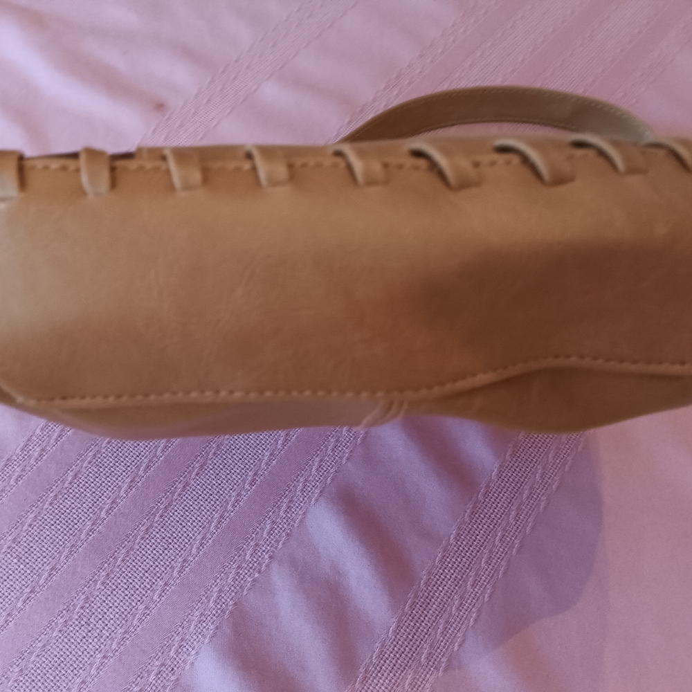 Joe Boxer Tan Patchwork Shoulder Bag - Picture 7 of 7